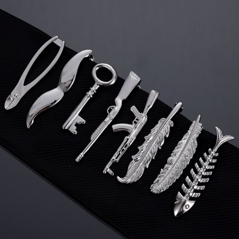 Men's Gift Jewelry Wedding Charm Creative Funny Necktie Pin Bar Tie Clip