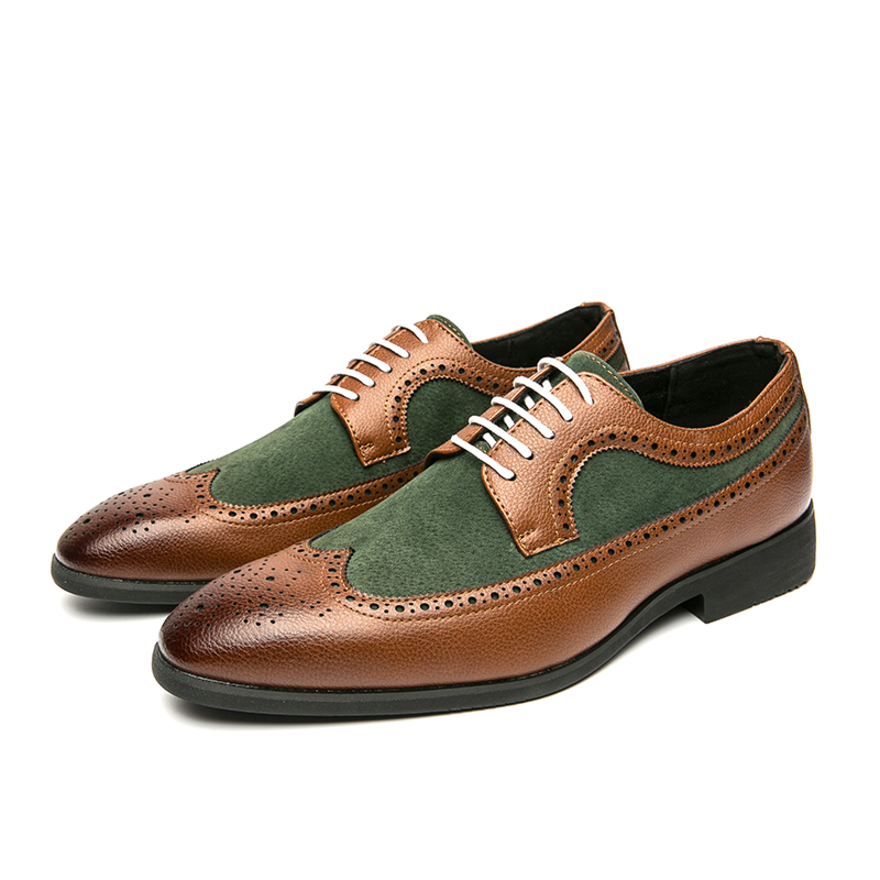 Men's plus Size 48 Party Holiday Wedding Leather Classic Brogue Oxford & Dress Shoes