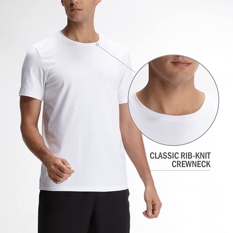 Men's T-Shirts Short Sleeve Ultra Soft Plain Cotton T-Shirt Athletic Running Shirts Tee Shirt