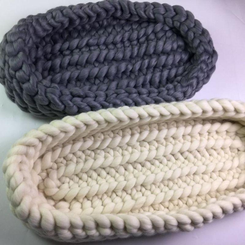 Merino Wool Chunky Knit Baby Bed Nest for Baby