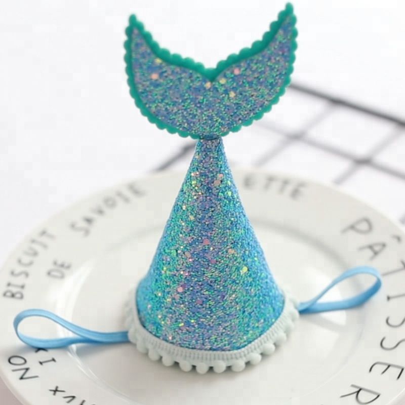 Mermaid Tail Party Hats Birthday Party Baby Shower Supplies Kids Birthday Crown Headband