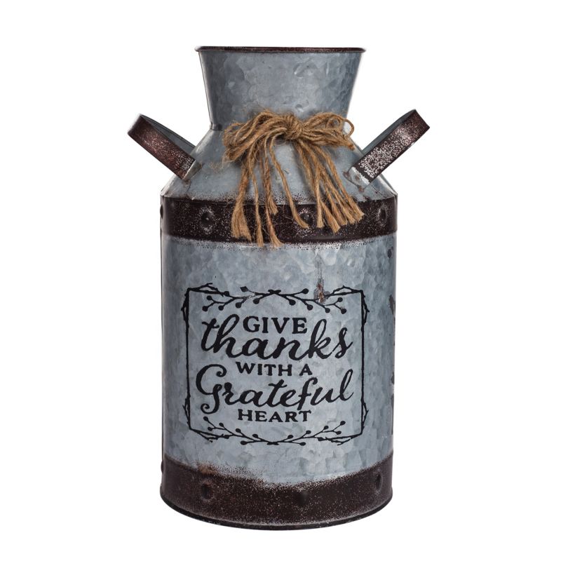Metal Flower Vase Rustic Jug Farmhouse Planting Garden Bucket Container Galvanized Pail Shabby Chic Decor for Home Gardenmetal F