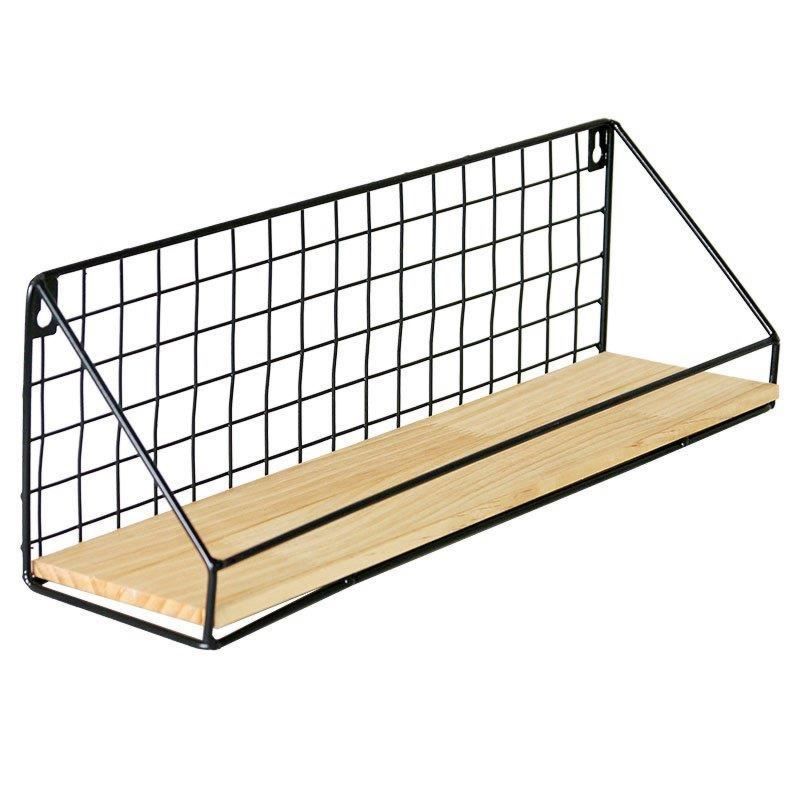 Metal Wall Shelf Commercial Wall-Mounted Decorative Storage Rack Household Cosmetic Storage Wall Shelf