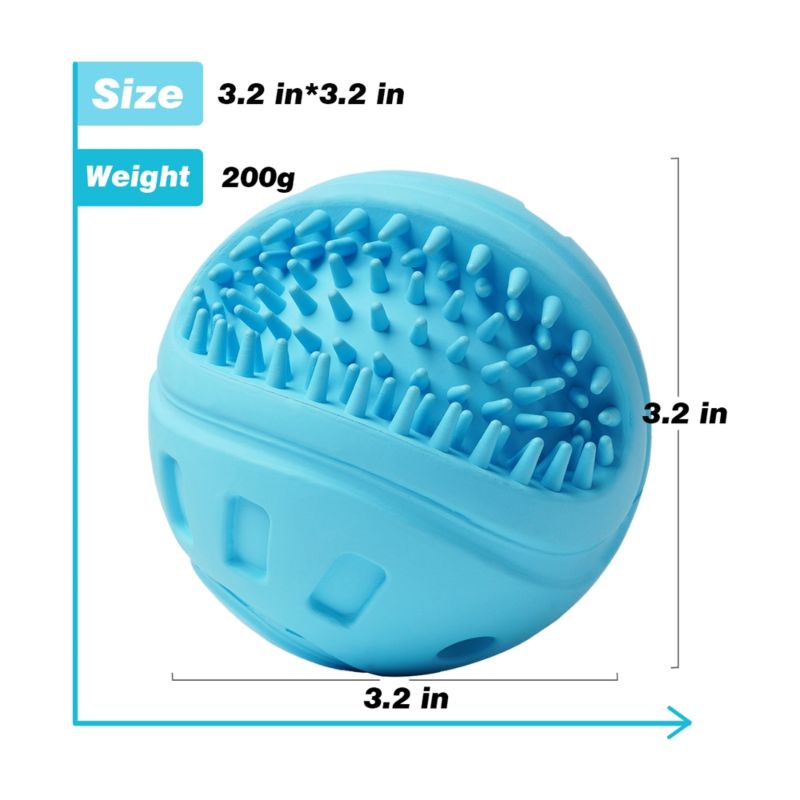 Mewajump Natural Indestructible Soft Pet Toy Pet Food Ball Dog Chew Rubber Ball