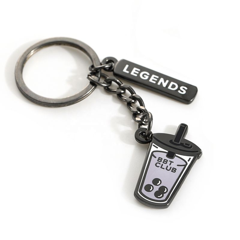 Milk Tea Cup Key Chain Enamel Bubble Tea Keyring Keychain