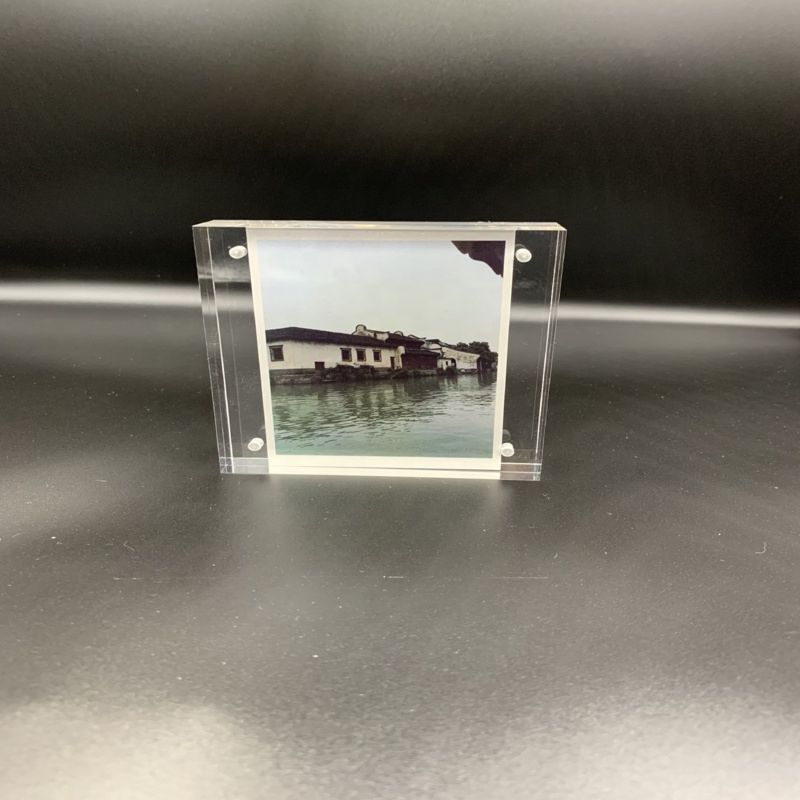 Mini Small Clear Square Acrylic Magnetic Photo Frame 3X3