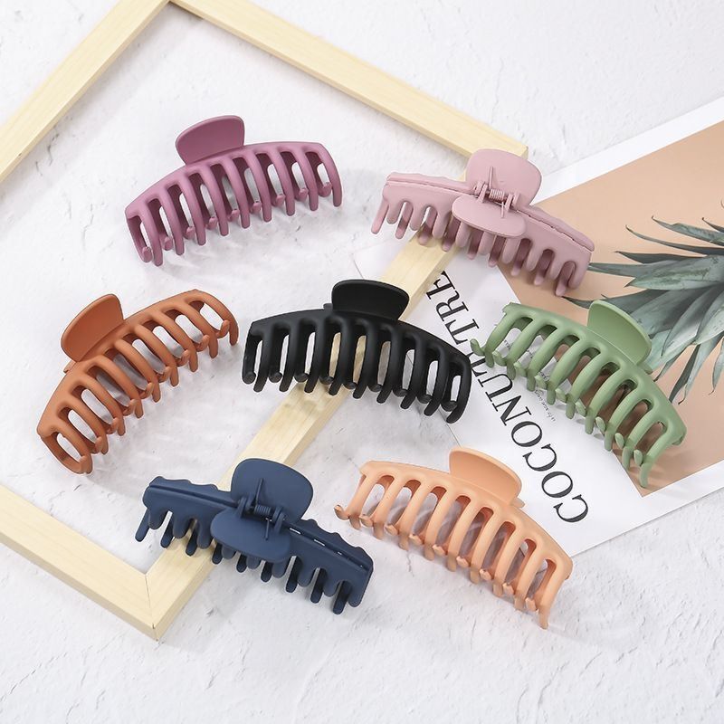 Mio Large Korean Hairgrips Frosted Banana Hair Clips Plastic Claw Clips Nonslip Hair Clamp Hair Claw Clips Women Matte