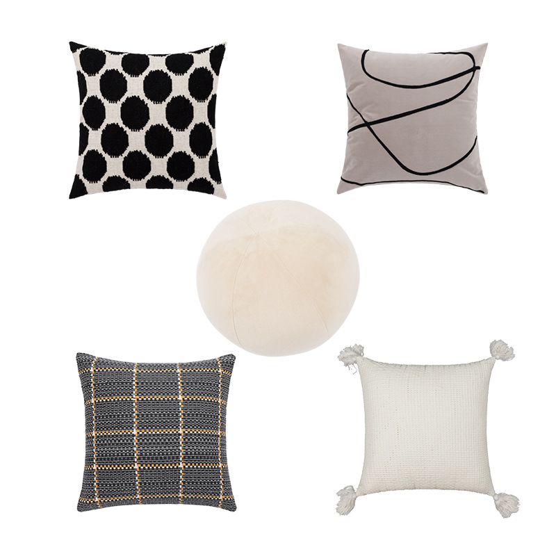 Modern and Simple Cross-Border Explosive Home Pillow Nordic Ins Style Sofa Cushion Embroidered Pillowcase Bedside Back