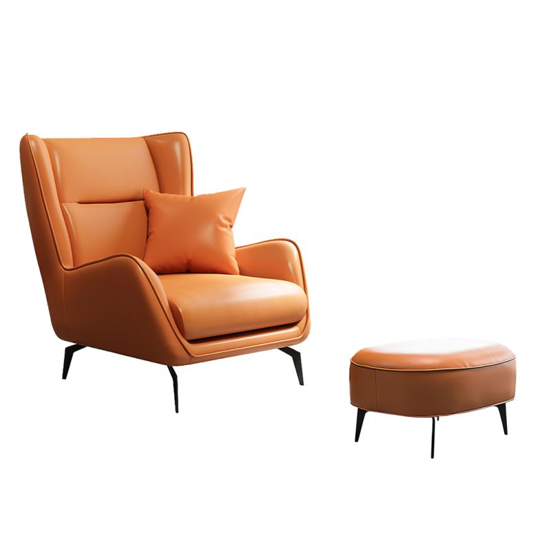 Modern Mid Century Leather Chaise Lounge Sofa Chair Armchair Accent Reclining Leisure Chair Office Living Room Chairs Furniture