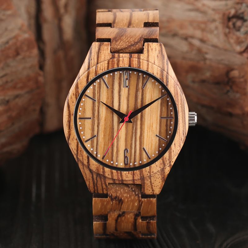Most Expensive Wood Watches for Men Full Nature Striped Wood Grain Case Concise Men Watch Business Clock Relogio
