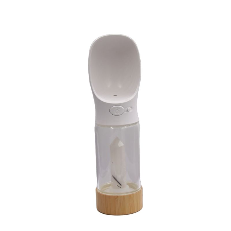 Multi-Color Food Grade Lightweight One-Handed Operation Leak Proof Lock Crystal Water Dog Travel Bottle