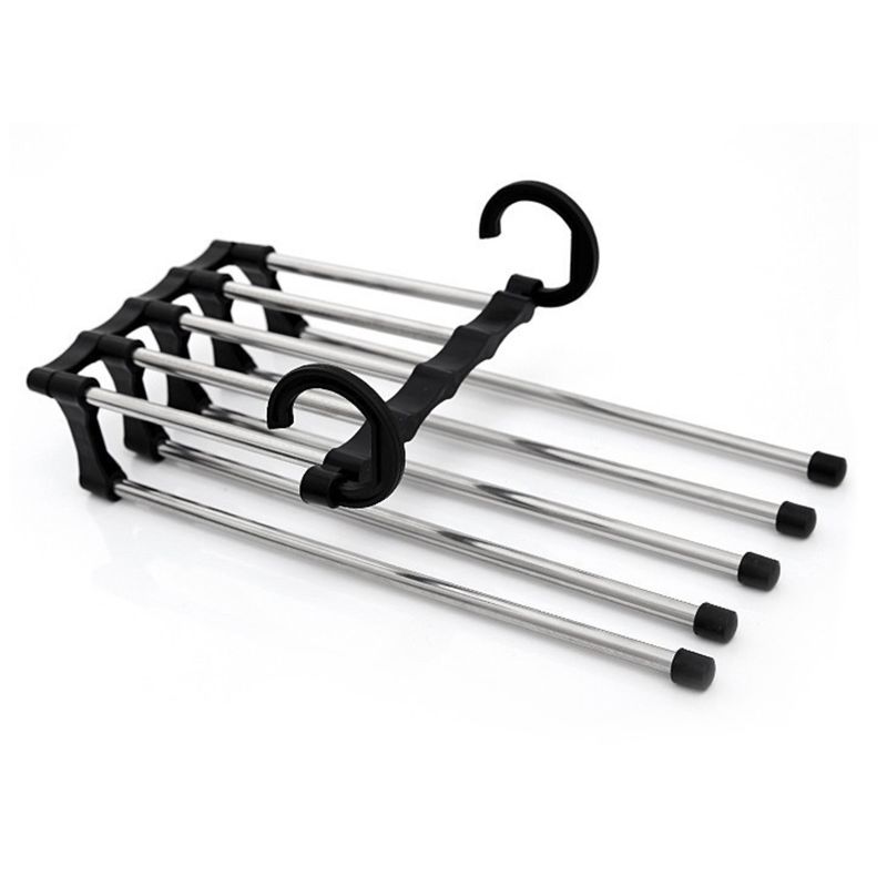 Multi Pants Hanger,5 in 1 Space Saver Pants Clip Hangers