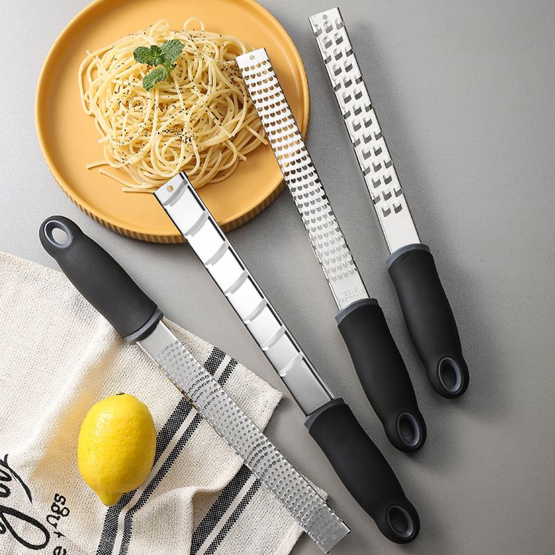 Multifunctional Stainless Steel Non-Slip Silicone Sharp Blade Kitchen Cheese Fruits Vegetable Long-Handled Cheese Grater