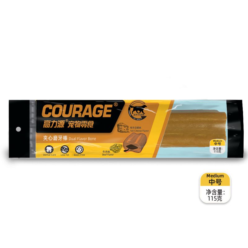 Multiple Sizes M 6 Inch 115G Yak Cheese Beef Dual Flavor Bone Dog Treat for Himalayan Dog Chew Nepal