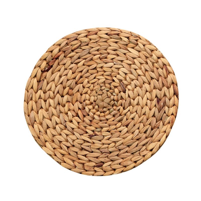 Natural Water Hyacinth Rattan round Straw Woven Placemats