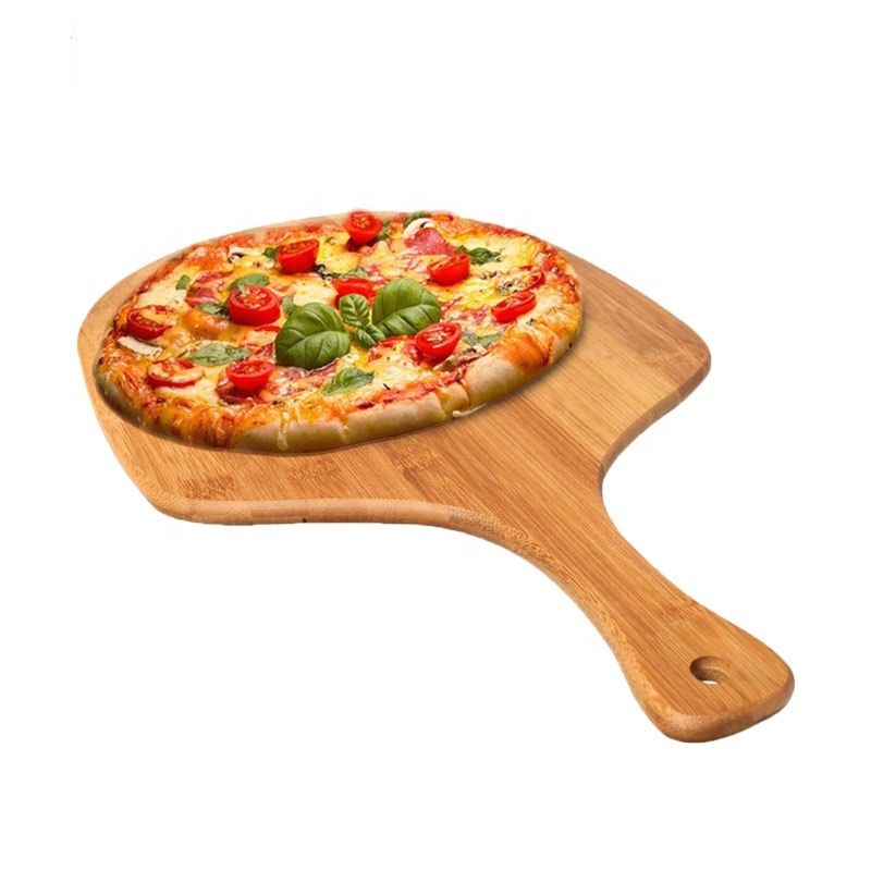 Natural Wood Cutting Board Bamboo Pizza Peel Disposable Pizza Cake Shovel
