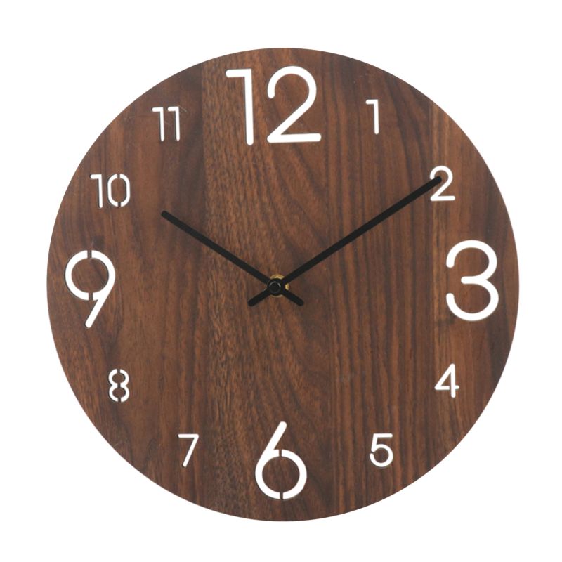 Nature Simple Mdf Wooden Wall Clock