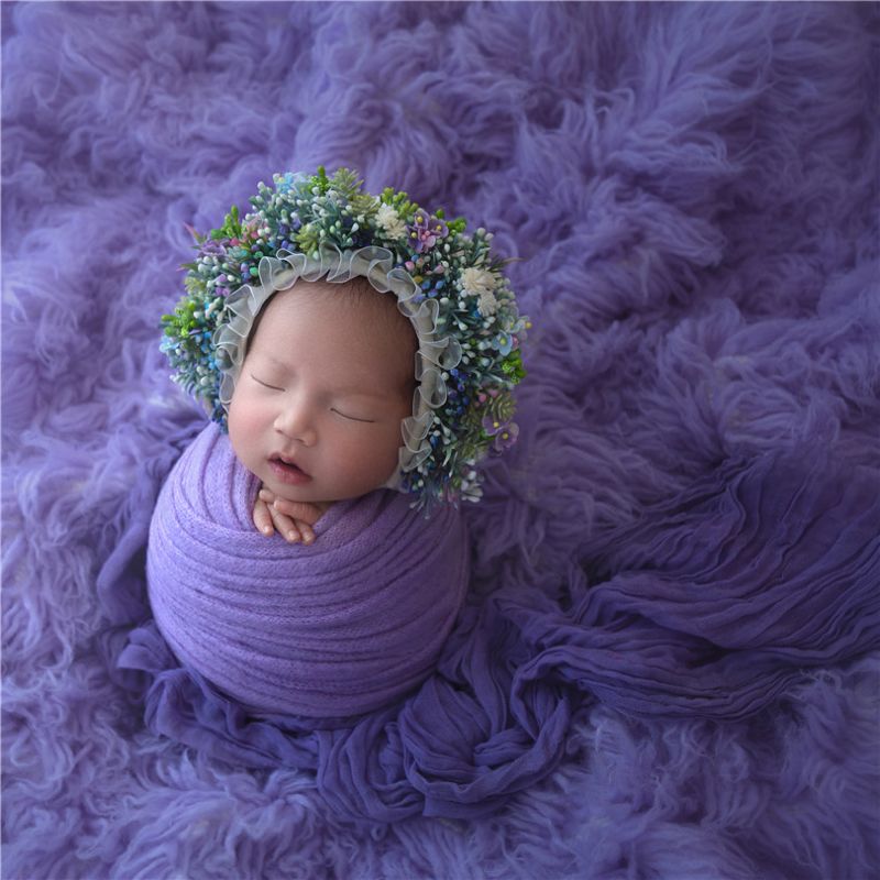 Newborn Jersey Knit Wrap Prop Baby Knit Stretch Wrap Photography Props Newborn Swaddle Layer Fabric Blanket