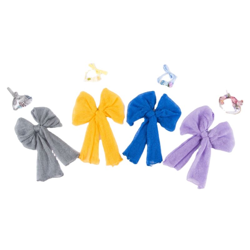 Newborn Photography Props Baby Girl Model Oversized Bow Wrapped Cloth Baby Photo Props Blanket