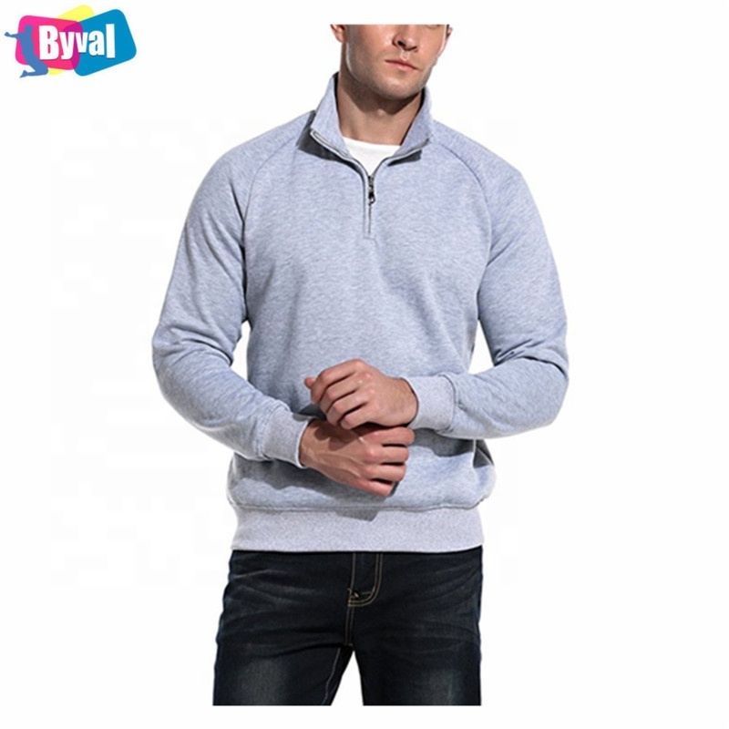 Newest Quarter Zip Pullover Golf Sweatshirt Mens 1/4 Zip Fleece Hoodies Mock-Neck Sweater Pullover Blank Jacket