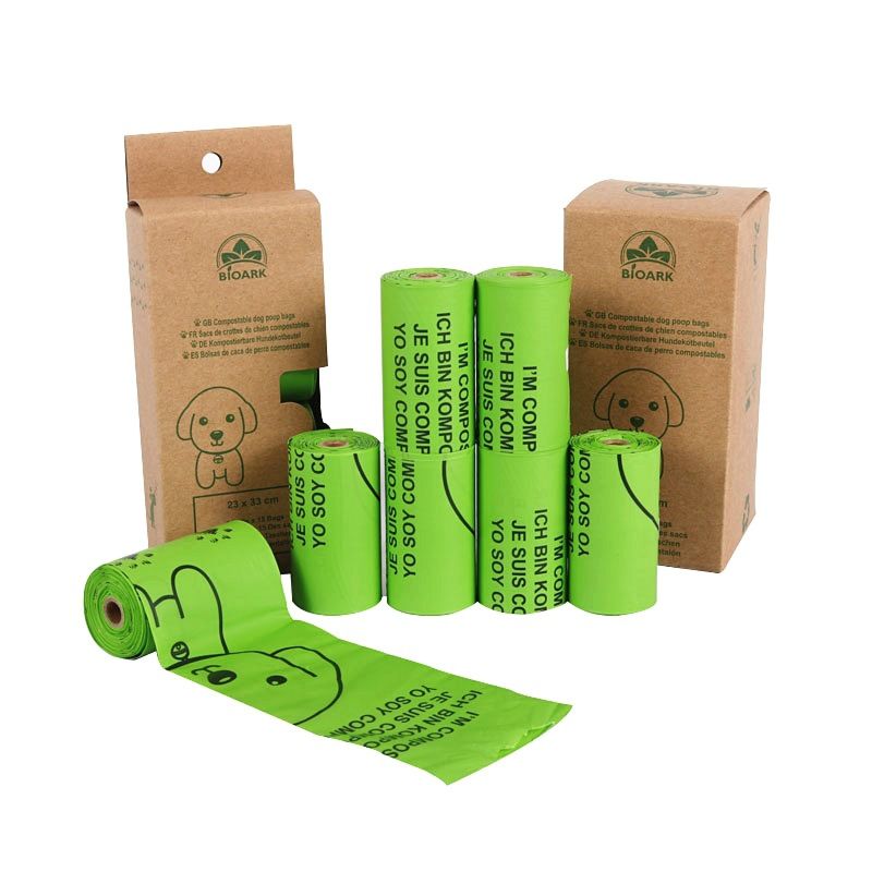 Newest Selling Earth Friendly Cornstarch Fully Compostable Biodegradable Pet Waste Dog Poop Bag
