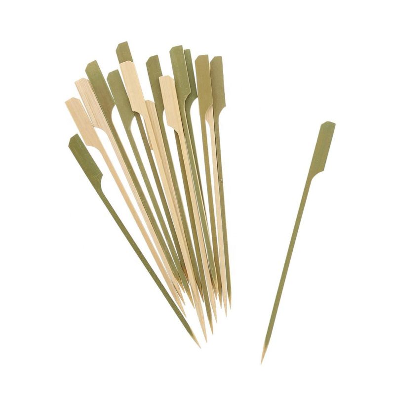 Newfida Food Safe Biodegradable Paddle Style Bbq Bamboo Skewer