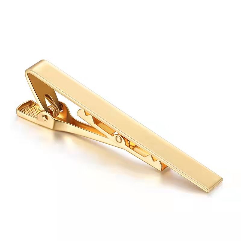 No Minimum Men Necktie Clip Metal Gold Sliver Tie Clip Men Blank Tie Pin with Cufflinks