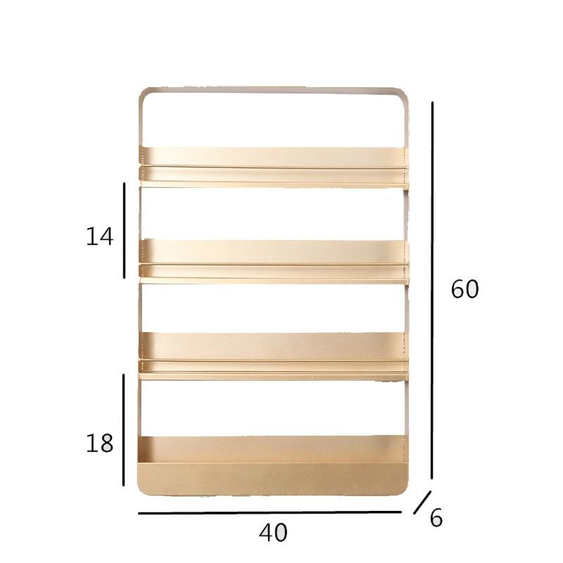 Nordic Wall Cosmetics Display Rack Nail Polish Lipstick Shelf Multi - Layer Creative Gold Shelf Table