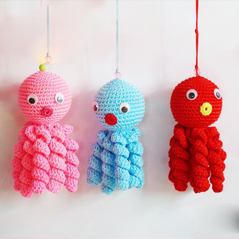 Novelty Gift Crochet Toy Handmade Stuffed Animal Octopus Little Baby Crochet Animal Toy