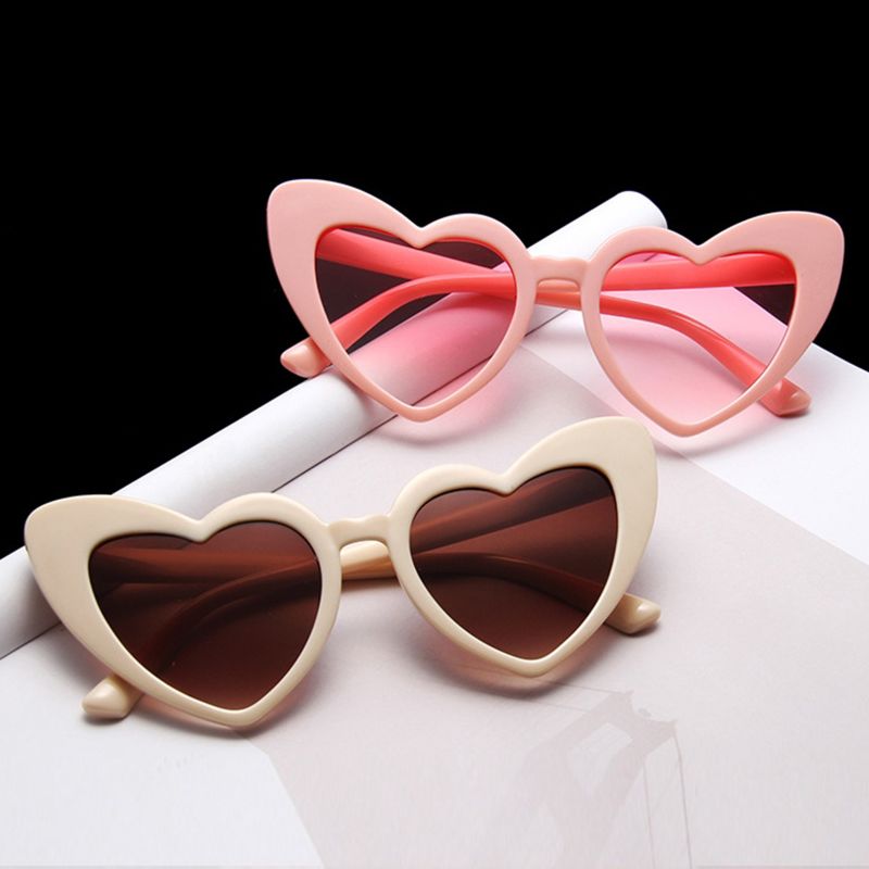 Nx8805 Vintage Heart Glasses Heart-Shaped Sun Gasses Pink Love Heart Shaped Women Sunglasses for Ladies