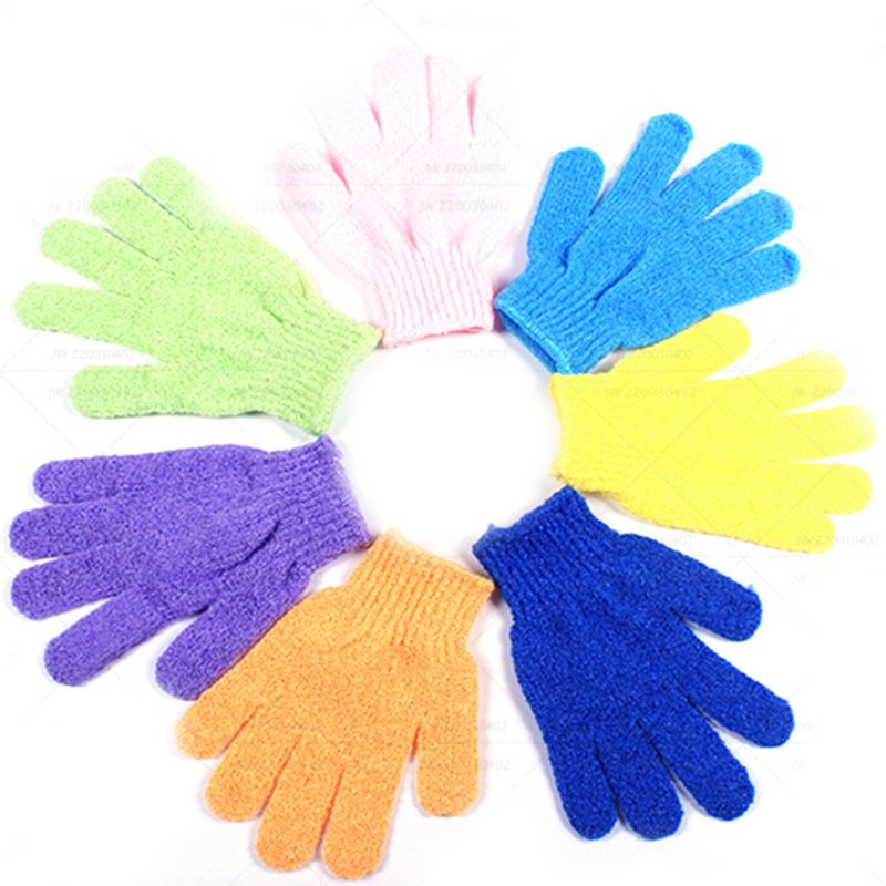 Nylon Body Scrubber Shower Glove Spa Massage Dead Skin Cell Remover Deep Clean Soft Exfoliating Gloves