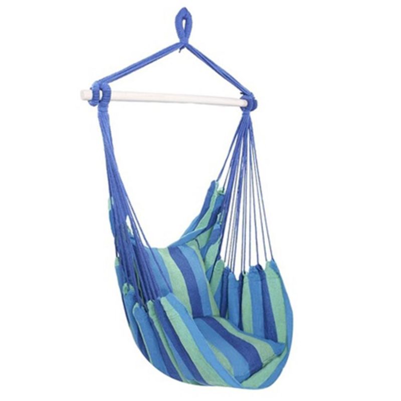 Outdoor Activities Use Canvas Colorful Stripe Hammock Chair Swing Cushion Hanging Hammock Chair