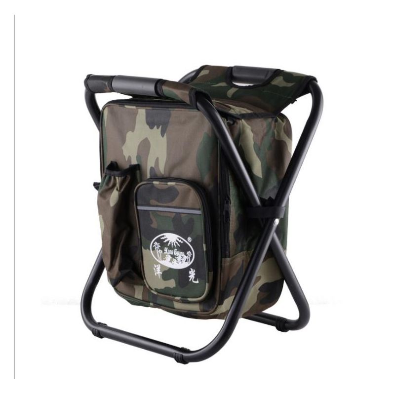 Outdoor Multifunctional Convenient Portable Folding Travel Fishing Beach Insulated Cooler Backpack Bag with Stool Chair