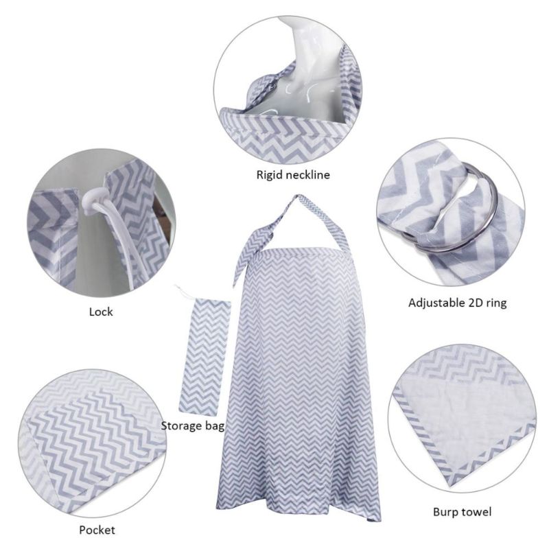 Patterns Comed Cotton Nursing Cover Breastfeeding Apron for Promotional