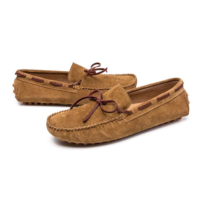 Pdep Men Moccasin Gommino Flat Shoes Big Size38-47 Genuine Leather Male Slip on Casual Outdoor Suede Running Footwear