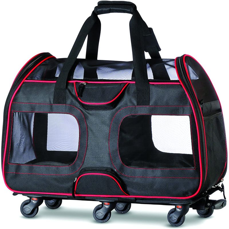 Pet Carrier Airline Approved Expandable Soft-Sided Dog Carrier Pet Travel Bag Safe and Easy for Cats and Dogs
