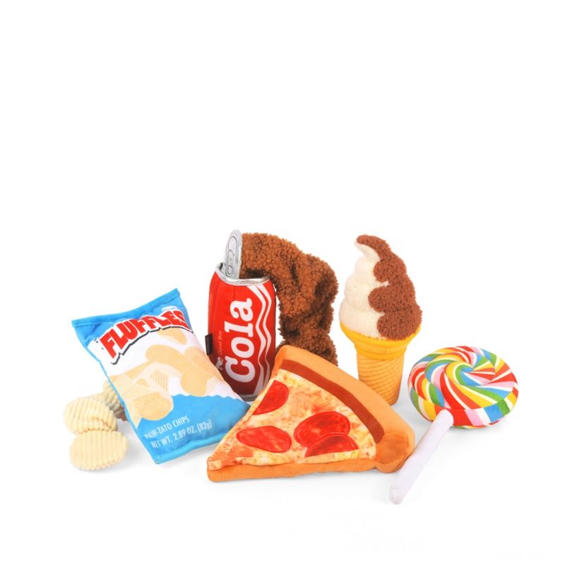 Pet Toy Durable Interactive Food Shaped Highly Popular Plush Squeaky Dog Toy for Dog