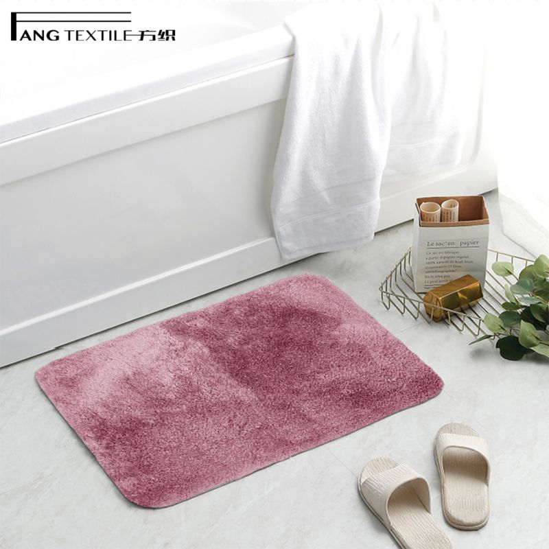 Plain Design Super Water Absorb Shaggy Non-Skid Bath Rugs