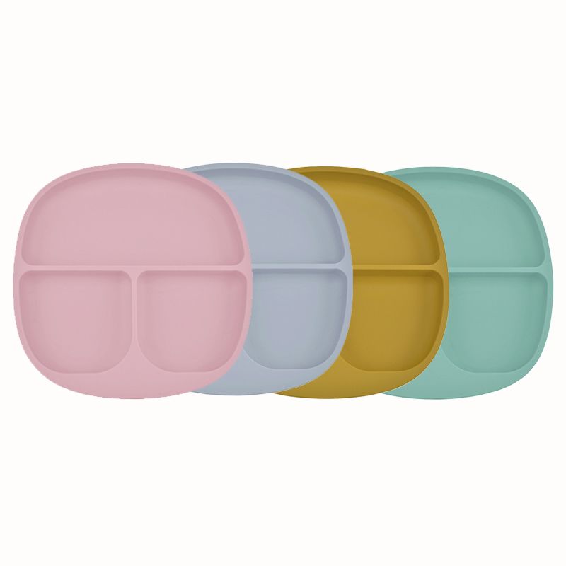 Platos Ecológicos Para Bebés, Mantel Individual De Succión De Silicona, Plato Redondo Para Bebés
