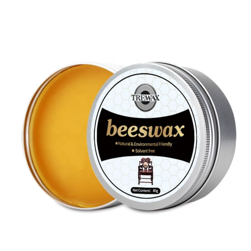Polishing Wax Furniture Floor Care Wax Natural Beeswax Solid Wax 80G