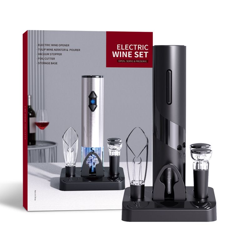 Popular and Trending Product Automatic Dry Battery Operated Electric Corkscrew Wine Opener Gift Set