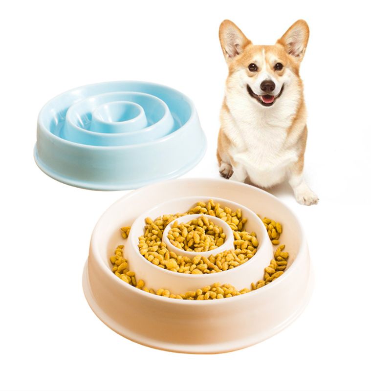 Porcelain Dog Feeding Bowl Ceramic Slow Eating Pet Bowl Slow Feeder Dog Bowl