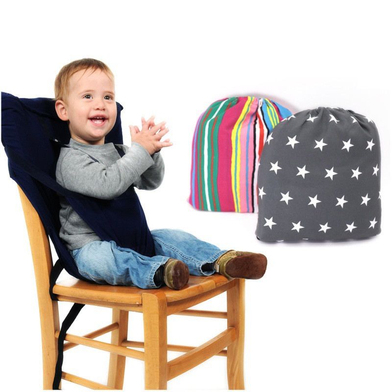 Portable Baby Chair Safety Washable Cloth Harness Travel Harness Seat for Infant Toddler Feeding with Adjustable Straps Shoulder