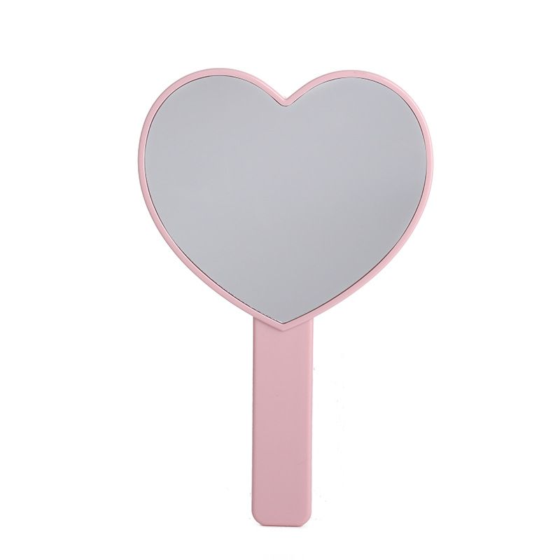 Portable Heart Handheld with Logo Small Customised Beauty Diy Makeup Mirror