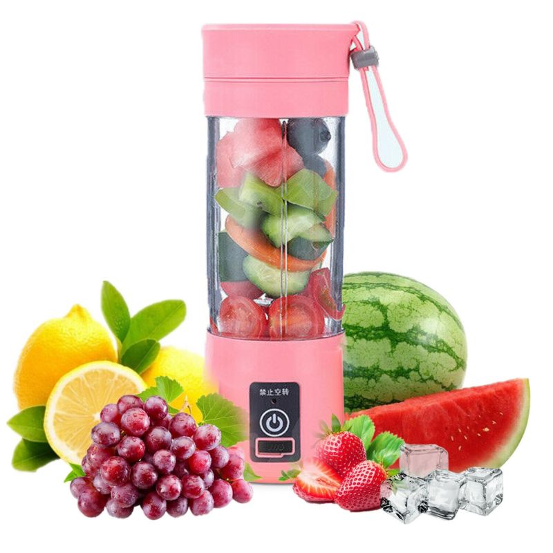 Portable Juicer Cup Personal Blender Electric Usb Rechargeable Fruit Juicer Blender Smoothies Shakes Mini Travel Plastic Bottle