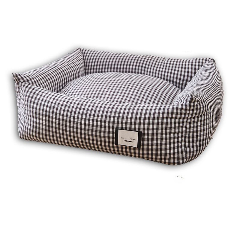 Pp Cotton Fluffy Washable and Design Fully Removable Multicolor Comfortable Fabric Warm Pet Cat Dog Bed