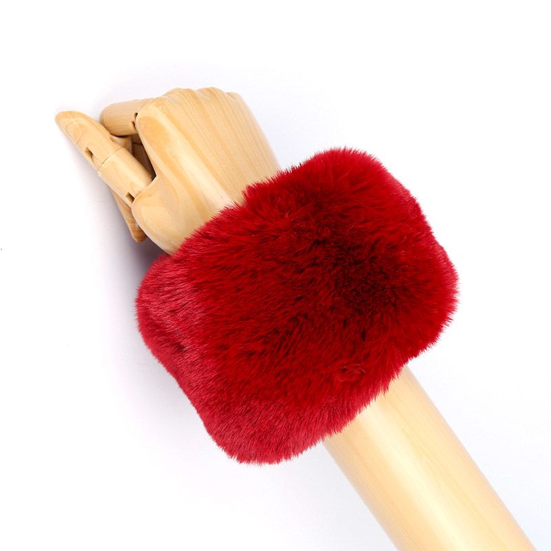 Price Removable Faux Rabbit Fur Cuffs Solid Diff Colors for Coat Parka Jacket Womens Fluffy Fur Trim Cuff