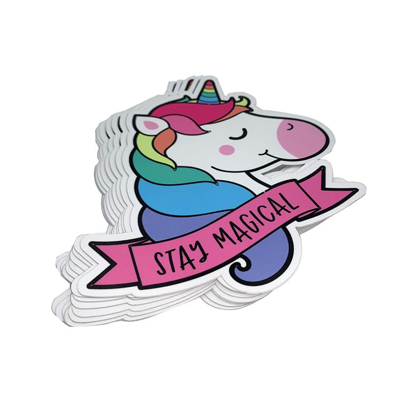 Custom printing die cut logo stickers vinyl decals