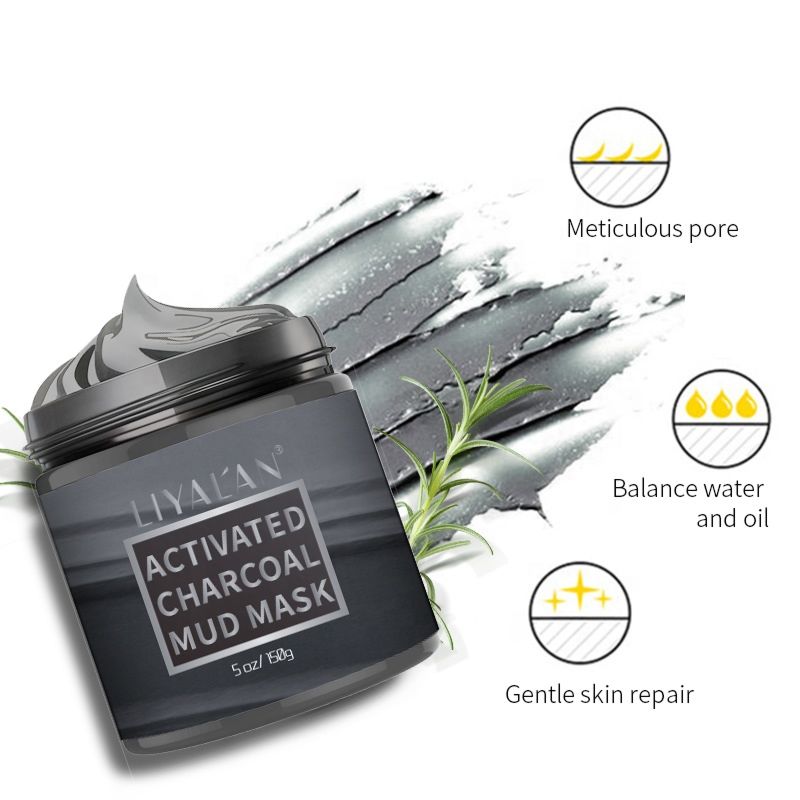 Private Label Blackhead Remover Mask Whitening Activated Charcoal Clay Face Mask