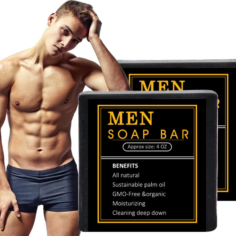 Private Label Charcoal Men Soap Organic Natural Men's Bar Soap Handmade for Bathing